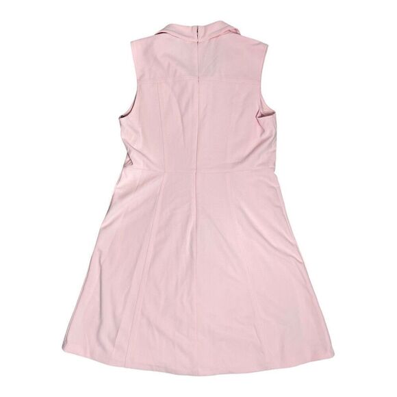 Tommy Hilfiger Dress Women’s 12 Pink A Line Button Up Collared Sleeveless - Picture 7 of 9